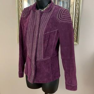 Bradley Suede Jacket NWOT Plum Sz XS